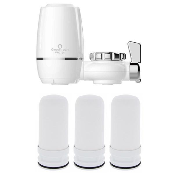 Greentech Water Seramik Filtreli Musluk Ucu Arıtıcı / 3 Adet Seramik Filtreli Kartuş / GW-D02P2 - Image 1