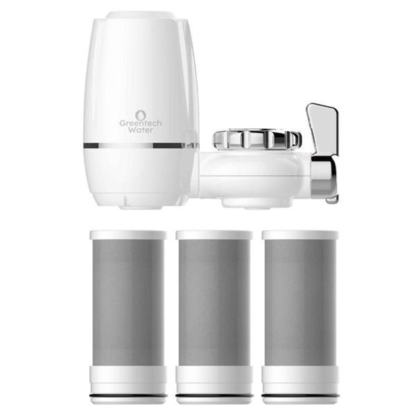 Greentech Water Aktive Edilmiş Karbon Filtreli Musluk Ucu Arıtıcı / 3 Adet Karbon Filtreli Kartuş / GW-D03P2 - Image 1