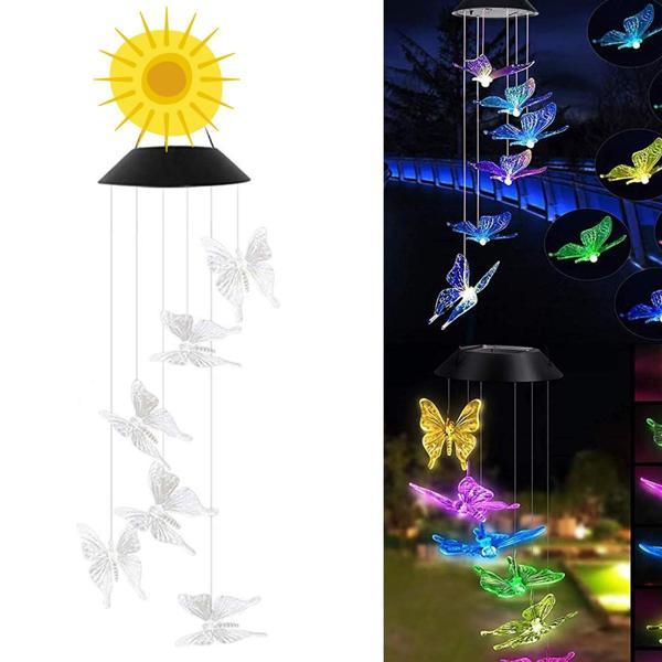 Greentech Güneş Enerjili Renk Geçişli Kristal Kelebek Aydınlatma / GT-SL08  - Image 1