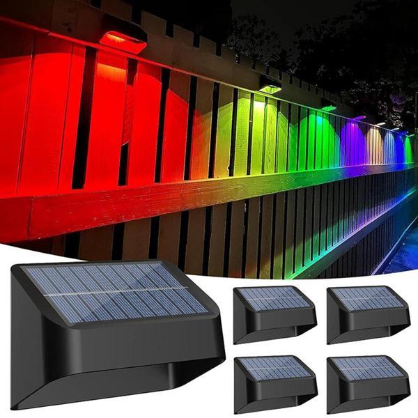 Greentech Güneş Enerjili 8 Renk Geçişli Duvar Aydınlatma (4 Adet) / GT-SL16  - Image 1