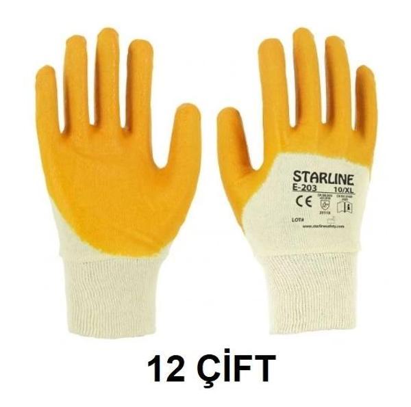 STARLINE E 203 SARI NİTRİL ELDİVEN ( 12 çift ) beden NO 10 / XL - Image 1