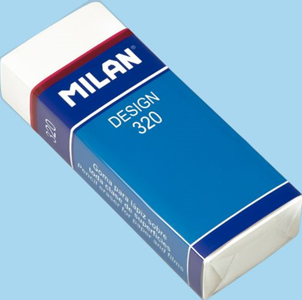 MILAN DESIGN 320 NATA® PLASTİK SİLGİ - 20ADET - Image 1