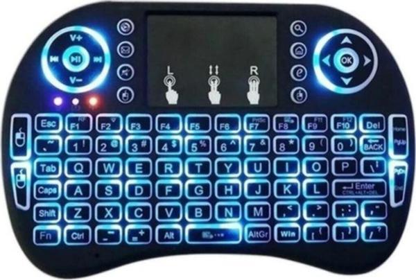 Smart Işıklı Kablosuz Mini Klavye Tv Televizyon Ps3 Dokunmatik Mouse - Image 1