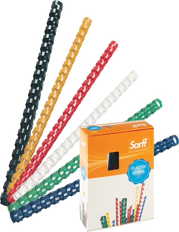 Sarff 10mm.BEYAZ DELUX Plastik Spiral 100 Adet - Image 1