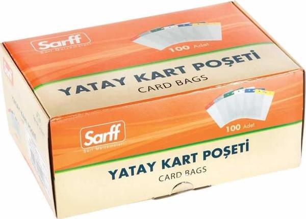 SARFF 12X11CM YATAY GÜVENLİK KART POŞETİ - 100ADET - Image 1