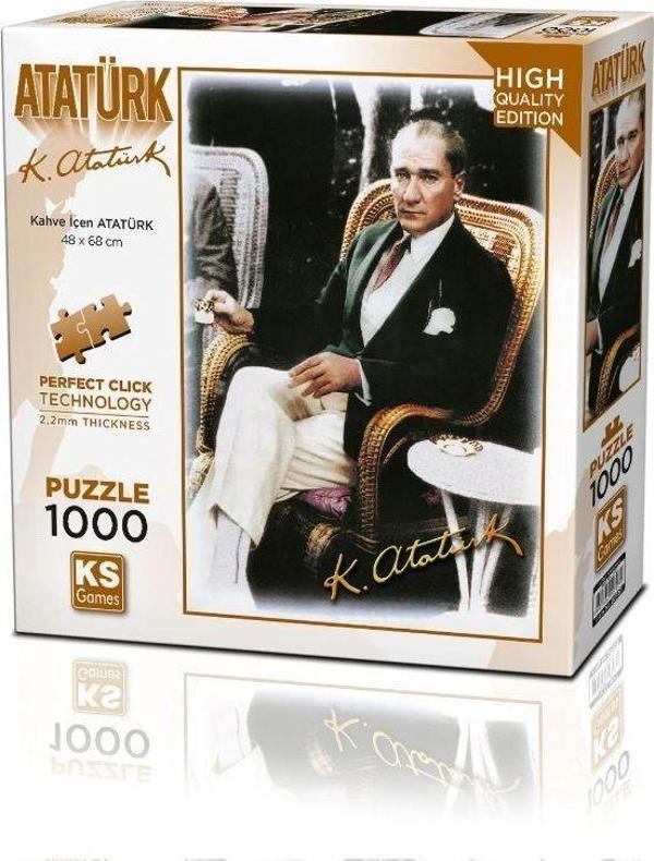 Ks Games Puzzle 1000 Parça Kahve İçen Atatürk - Image 1