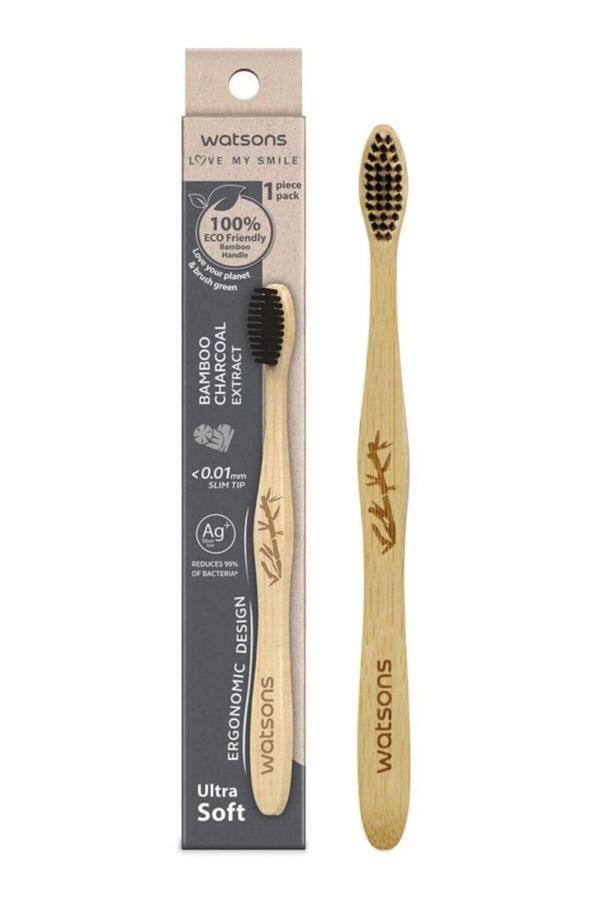 Watsons Kömürlü Bambu Diş Fırçası Ultra Soft Tekli - Image 1
