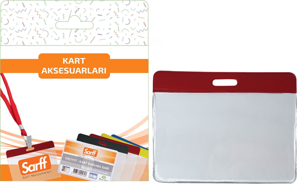SARFF 7.5x9.5cm KIRMIZI KART POŞETLERİ BLİSTER - 10ADET - Image 1