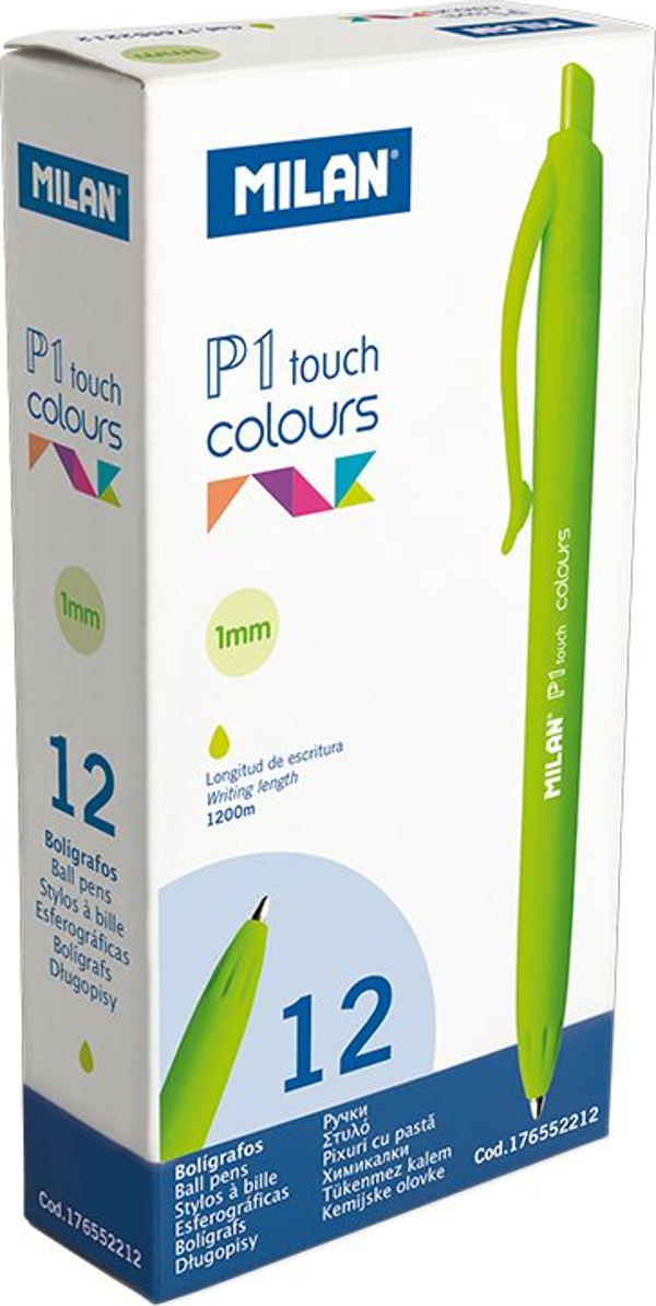 MILAN 176552212 P1 TOUCH YEŞİL TÜKENMZ KALEM - 12ADET - Image 1