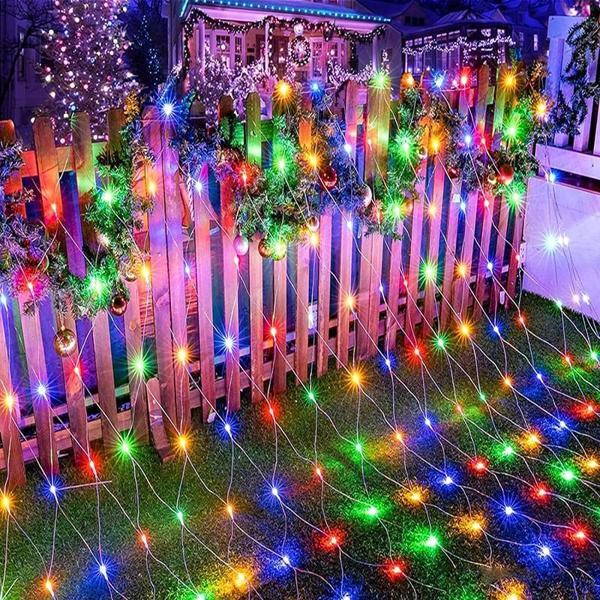 YÜKSEK KALİTE RENKLİ AĞ LED IŞIK ÖRÜMCEK AĞI LED IŞIK 2X2 m2 EKLEMELİ ANİMASYONLU MODLU 220 VOLT - Image 1