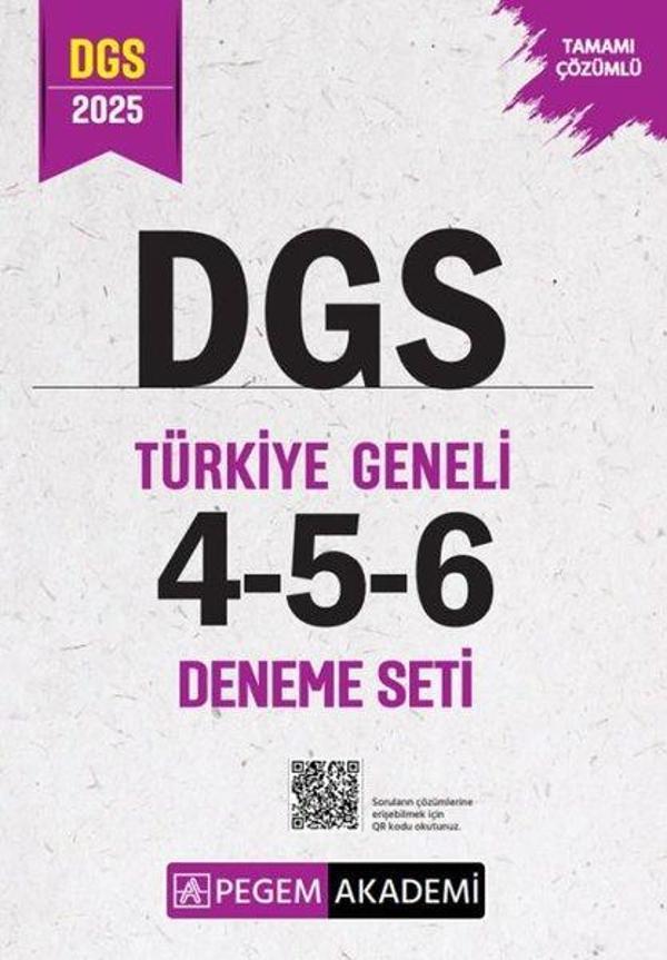 2025 DGS Tamamı Çözümlü Türkiye Geneli 4 - 5 - 6 (3'lü Deneme Seti) - Pegem Akademi Yayıncılık - Image 1