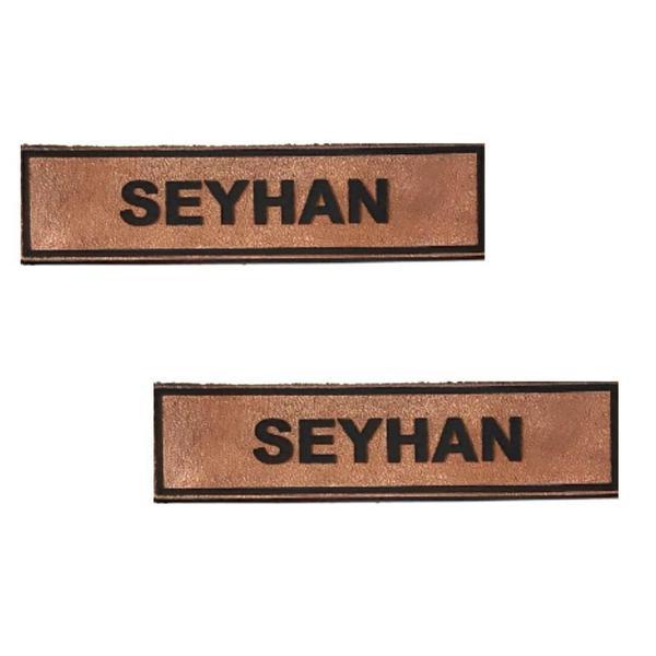 Deri Yaka İsimliği - İsimlik  - 2 Adet - Image 1