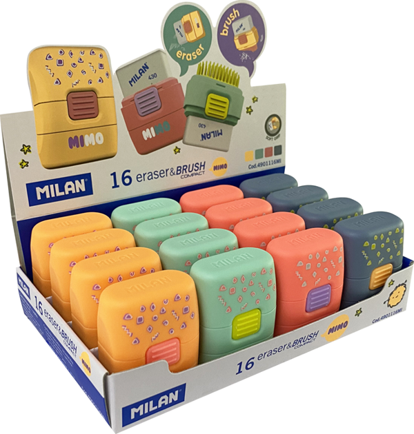 MILAN 4901116MI COMPACT FIRÇALI SİLGİ(MIMO) - 16ADET - Image 1