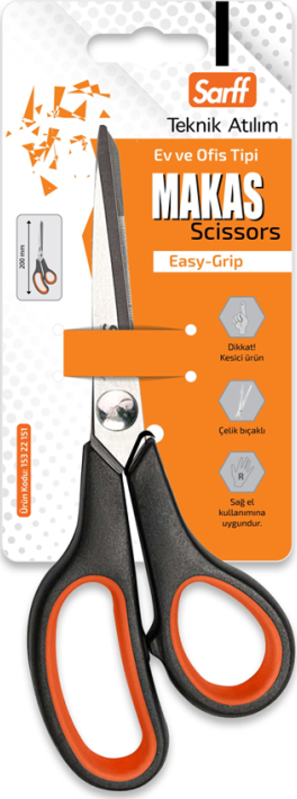 SARFF EASY GRIP OFİS MAKASI - 20CM - Image 1
