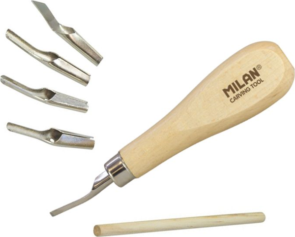 MILAN 61054 LINO AHŞAP OYMA SETİ 5 BIÇAKLI - Image 1