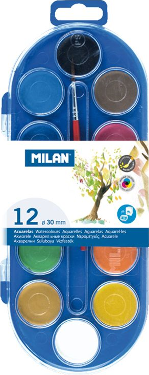 MILAN 80011 WATER COLOUR SULUBOYA 30MM - 12 Lİ - Image 1