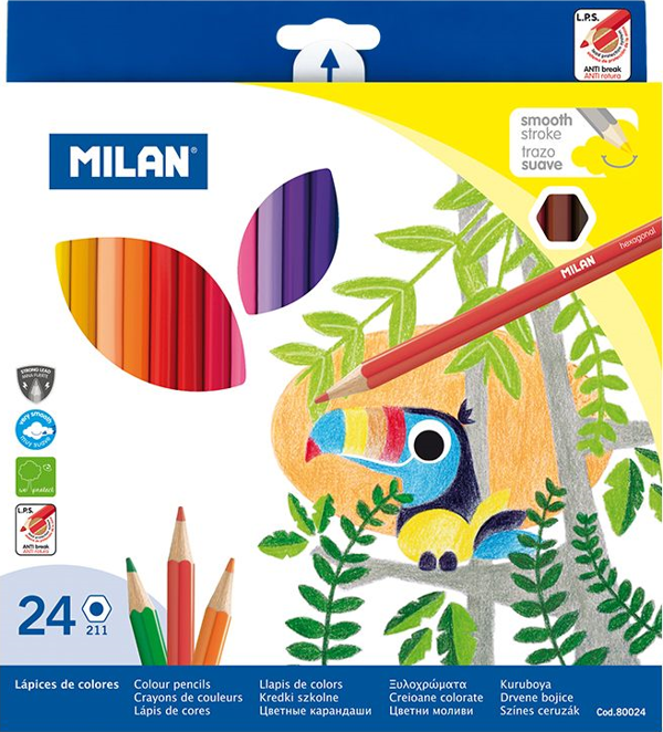 MILAN 80024 COLOURS ALTIGEN KURU BOYA KALEMİ - 24 LÜ - Image 1