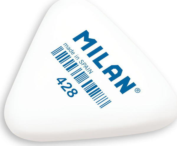 MILAN CMM428 ÜÇGEN SENTETİK SİLGİ - BEYAZ - 28ADET - Image 1