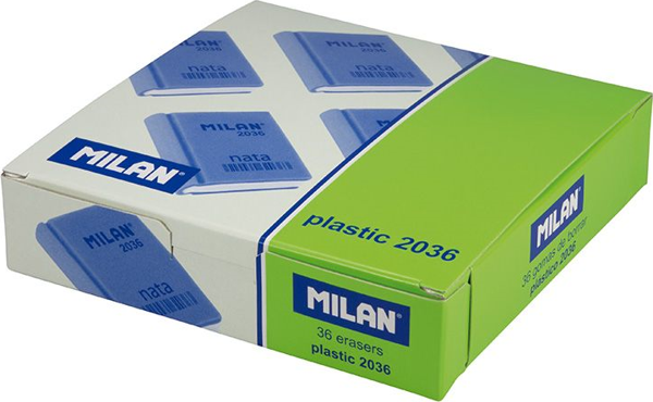 MILAN CPM2036 NATA® KİTAP ŞEKLİNDE PLASTİK SİLGİ - 36ADET - Image 1