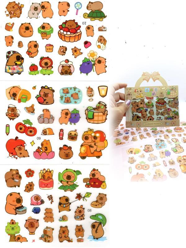 Capybara Sticker Şeffaf Stiker Kapibara Çanta Şeklinde Çıkartma- Komik - Image 1