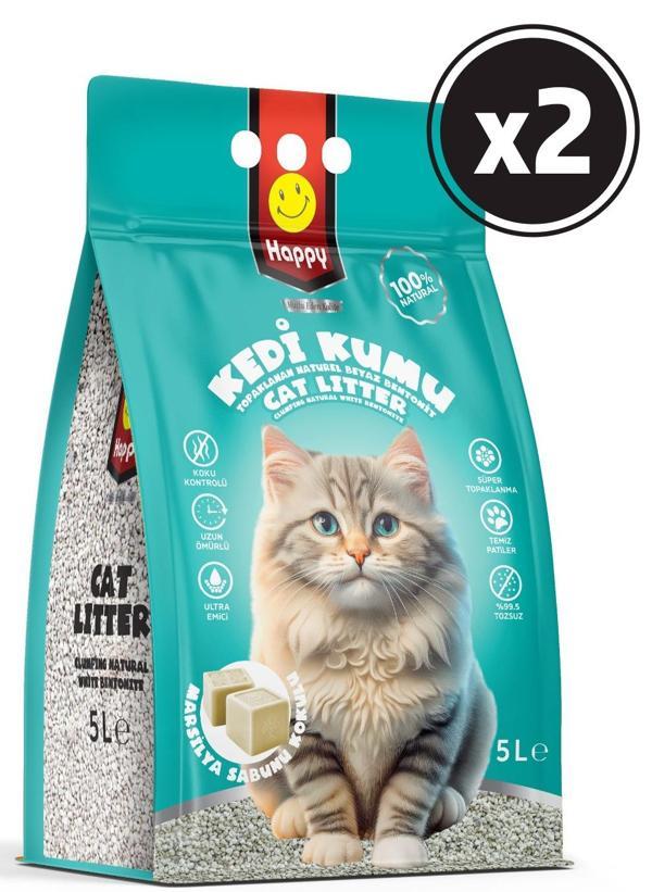 Happy Clean Kedi Kumu marsilya Sabunu 5 lt x 2 Adet - Image 1