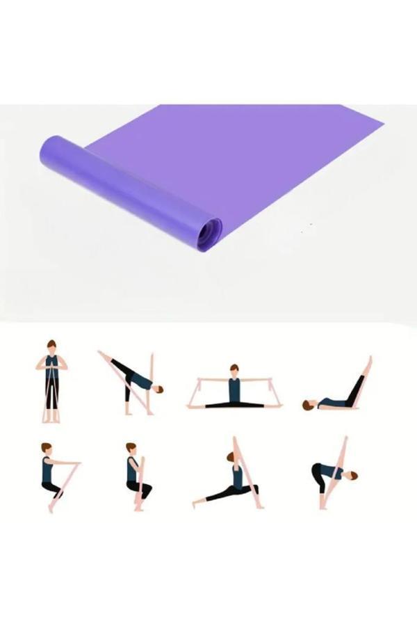 Pilates Bandı Plates Yoga Egzersiz Direnç Lastiği Ev Spor Lateks Bant 119 x 14.7 cm - Image 1