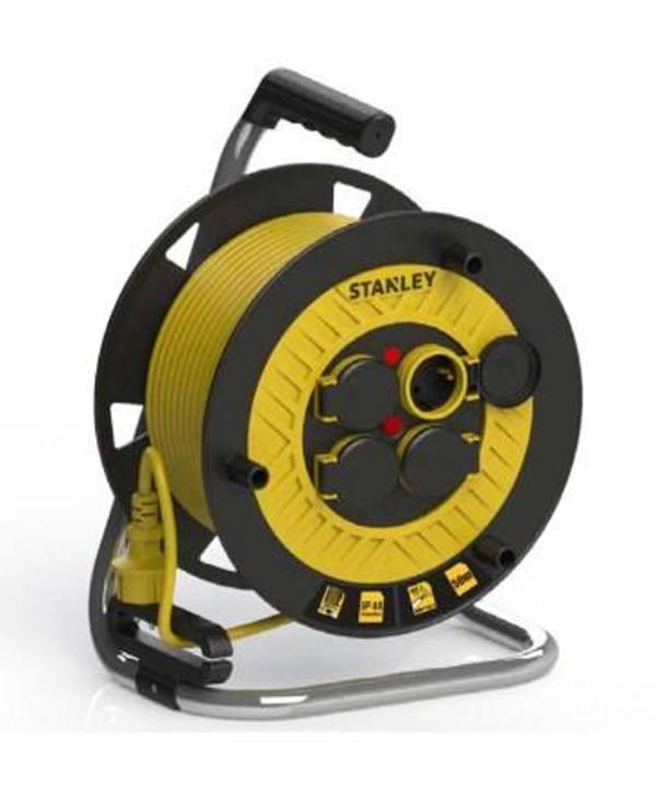 Stanley Bakır Kablolu Makara 25mt 3x1.5mm (Kapaklı) - Image 1