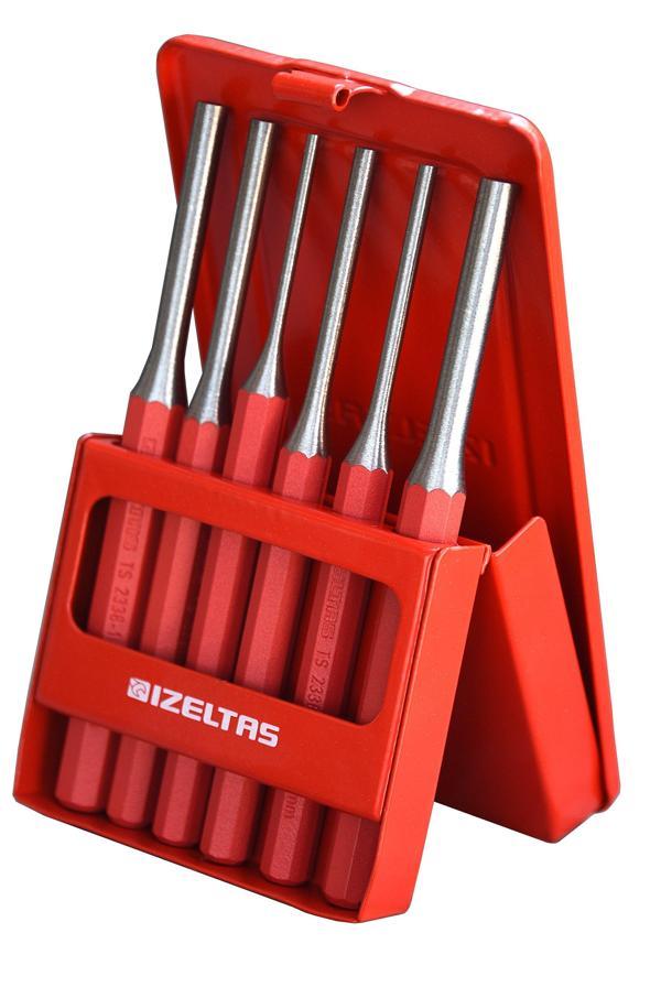 İzeltaş Düz Pim Zımba Takımı (6 Parça) - Image 1