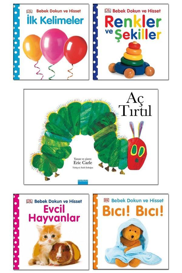 Mavi Bulut Yayıncılık Aç Tırtıl Eric Carle Pearson Bebek Dokun Ve Hisset İlk Kelimeler Renkler Ve Şekiller Bıcı Bıcı Evcil - Mavi Bulut Yayıncılık - Image 1
