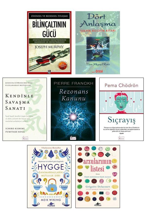 Destek Yayınları Dört Anlaşma Toltek Bilgelik Kitabı + Bilinçaltının Gücü Joseph Murphy + Sıçrayış Pema Chödrön 7Li - Destek Yayınları - Image 1