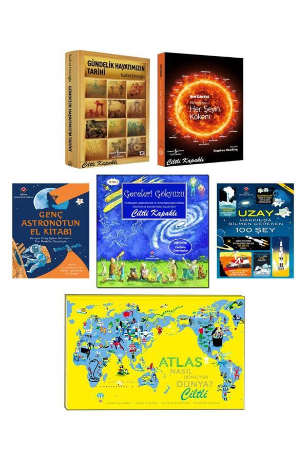 İş Bankası Kültür Yayınları Gündelik Hayatımızın Tarihi Geceleri Gökyüzü Gök Atlası Atlas Nasıl Dönüyor Dünya? Dünya Atlası 7Li - İş Bankası Kültür Yayınları - Image 1