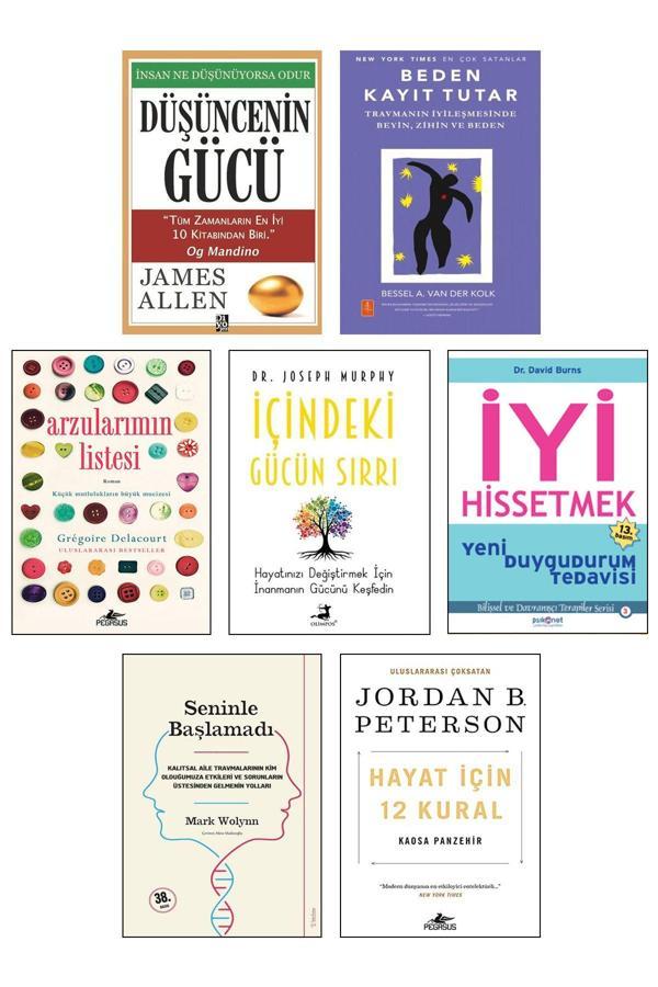 Destek Yayınları İyi Hissetmek David Burns + Seninle Başlamadı Mark Wolynn + Hayat İçin 12 Kural Jordan Peterson 7Li - Destek Yayınları - Image 1