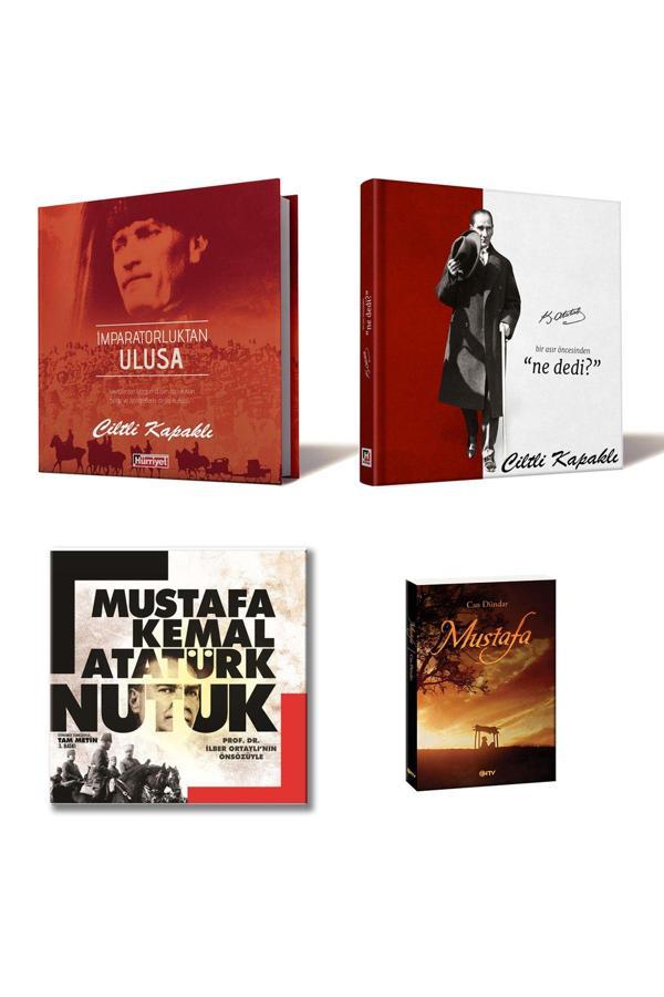 Hürriyet Kitap Mustafa Kemal Atatürk Nutuk Tam Metin Bir Asır Öncesinden Ne Dedi? Ciltli İmparatorluktan Ulusa 4Lü - Image 1