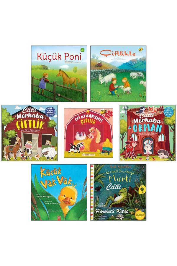 Tübitak Yayınları Küçük Poni Çiftlikte Merhaba Orman Çiftlik Küçük Vak Vak Sevimli Kurbağa Murti Okul Öncesi Çocuk Set - Tübitak Yayınları - Image 1