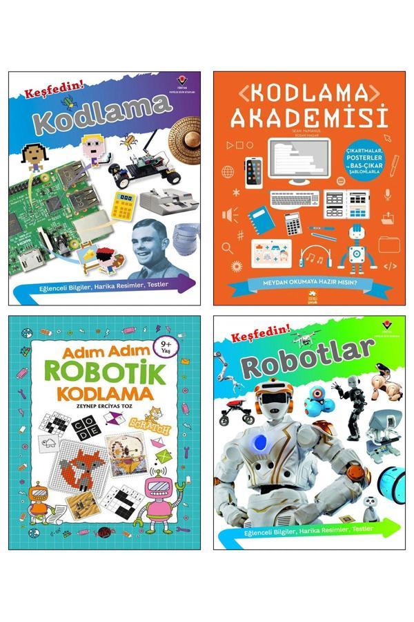 Tübitak Yayınları Keşfedin! Kodlama + Keşfedin! Robotlar + Kodlama Akademisi + Adım Adım Robotik Kodlama Eğitimi 4Lü - Tübitak Yayınları - Image 1