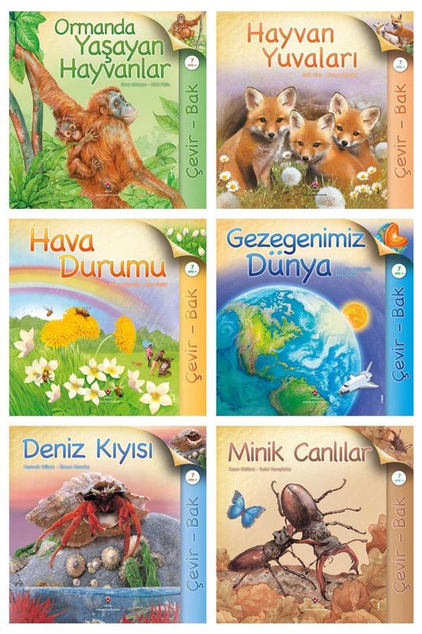 Tübitak Yayınları Çevir-Bak 6Lı Çocuk Kitapları Seti Gezegenimiz Dünya Ormanda Yaşayan Hayvanlar Hayvan Yuvaları - Tübitak Yayınları - Image 1