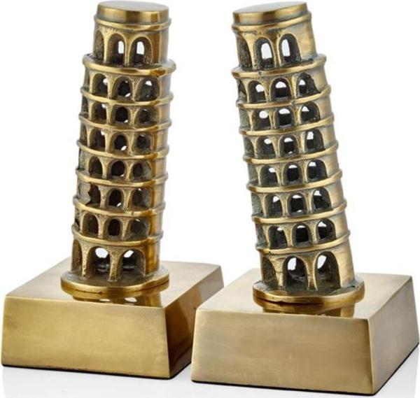 La'medore Bookend Pisa Tower Gold 20x10x20 cm - Image 1