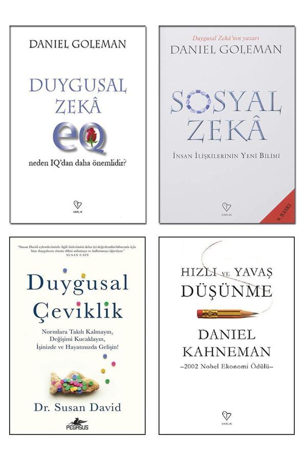 Destek Yayınları Duygusal Zeka Daniel Goleman + Sosyal Zeka + Duygusal Çeviklik Susan David + Hızlı Ve Yavaş Düşünme - Destek Yayınları - Image 1