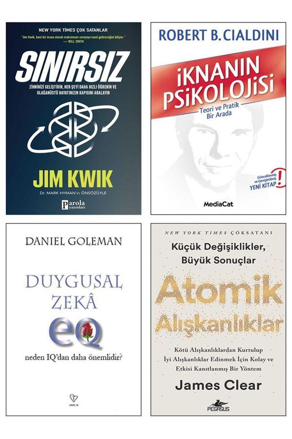 Parola Yayınları Sınırsız Jim Kwik + İknanın Psikolojisi + Duygusal Zeka Daniel Goleman + Atomk Alışkanlıklar / 4Lü S - Parola Yayınları - Image 1