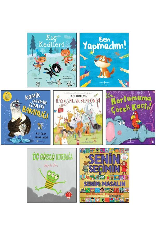 İş Bankası Kültür Yayınları Üç Gözlü Kurbağa Hortumuma Çörek Kaçtı Komik Hayvan İsimleri Bakanlığı Hayvanlar Senfonisi Lui 7Li - İş Bankası Kültür Yayınları - Image 1