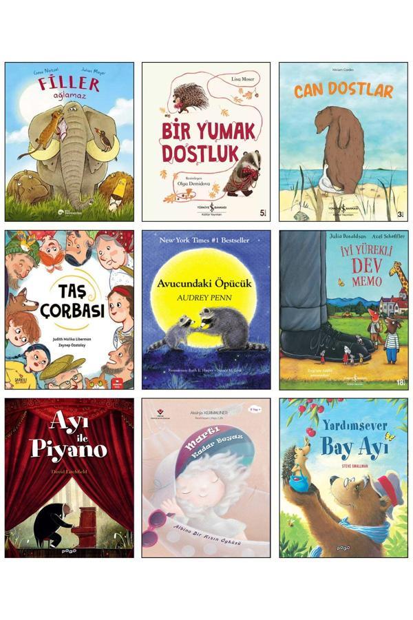 İş Bankası Kültür Yayınları Filler Ağlamaz Bir Yumak Dostluk Can Dostlar Taş Çorbası Avucundaki Öpücük İyi Yürekli Dev Memo 9Lu - İş Bankası Kültür Yayınları - Image 1