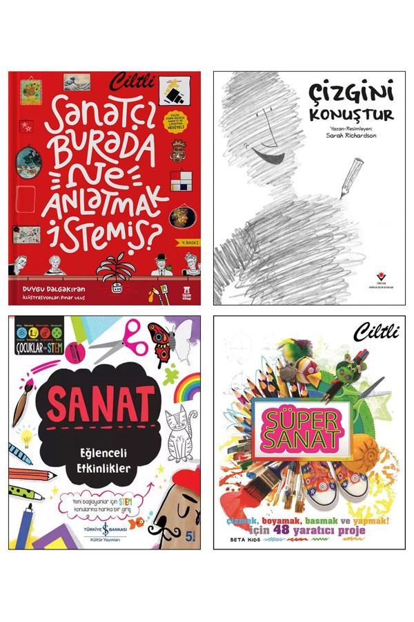 İş Bankası Kültür Yayınları Sanat Eğlenceli Etkinlikler Sanatçı Burada Ne Anlatmak Istemiş? Çizgini Konuştur Süper Sanat 4Lü Set - İş Bankası Kültür Yayınları - Image 1