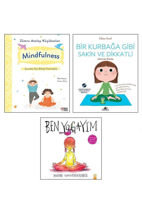 Masalperest Bir Kurbağa Gibi Sakin Ve Dikkatli Mindfulness Çocuklar İçin Bilinçli Farkındalık Ben Yogayım 3Lü - Masalperest - Image 1