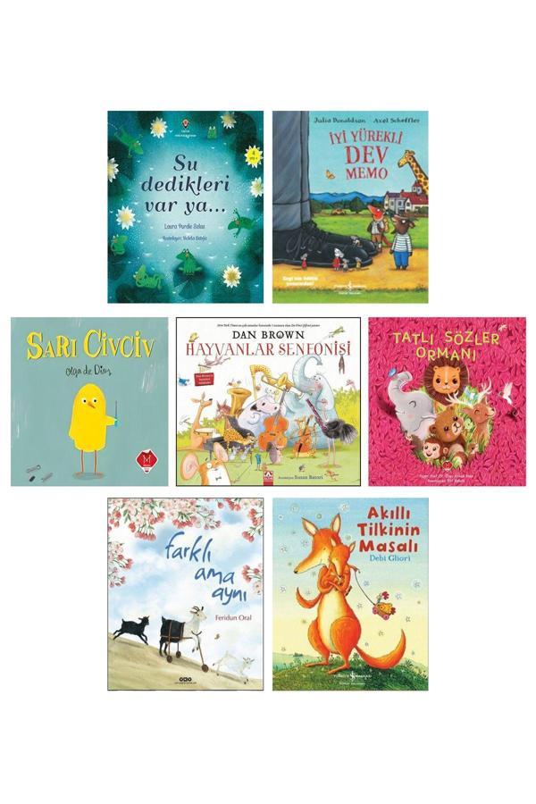 Yapı Kredi Yayınları İyi Yürekli Dev Memo Hayvanlar Senfonisi Sarı Civciv Farklı Ama Aynı Akıllı Tilkinin Masalı 7Li Set - Yapı Kredi Yayınları - Image 1