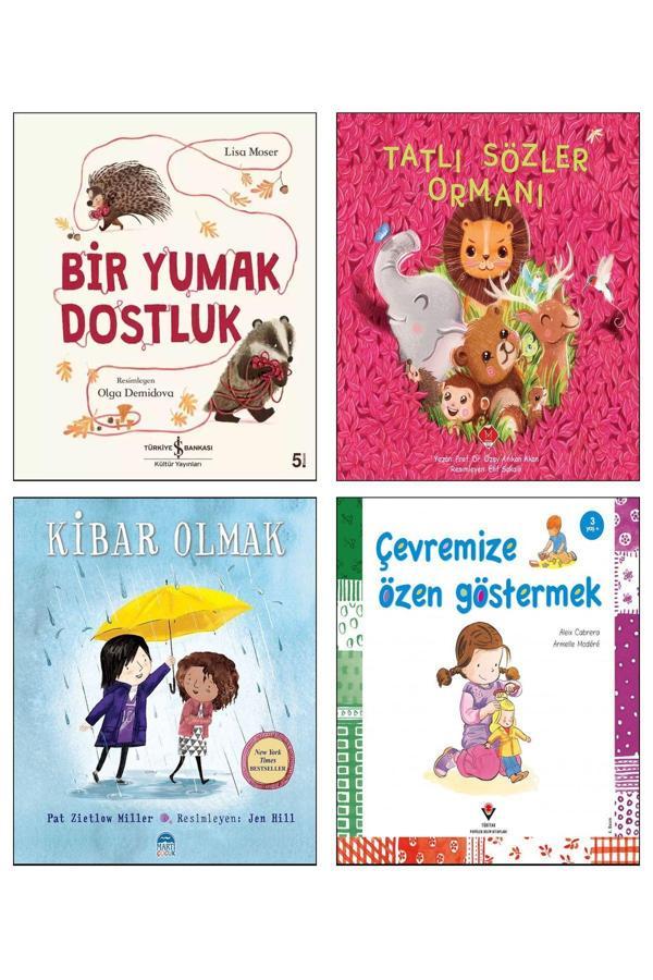 İş Bankası Kültür Yayınları Bir Yumak Dostluk Lisa Moser + Tatlı Sözler Ormanı + Kibar Olmak + Çevremize Özen Göstermek 4Lü Set - İş Bankası Kültür Yayınları - Image 1