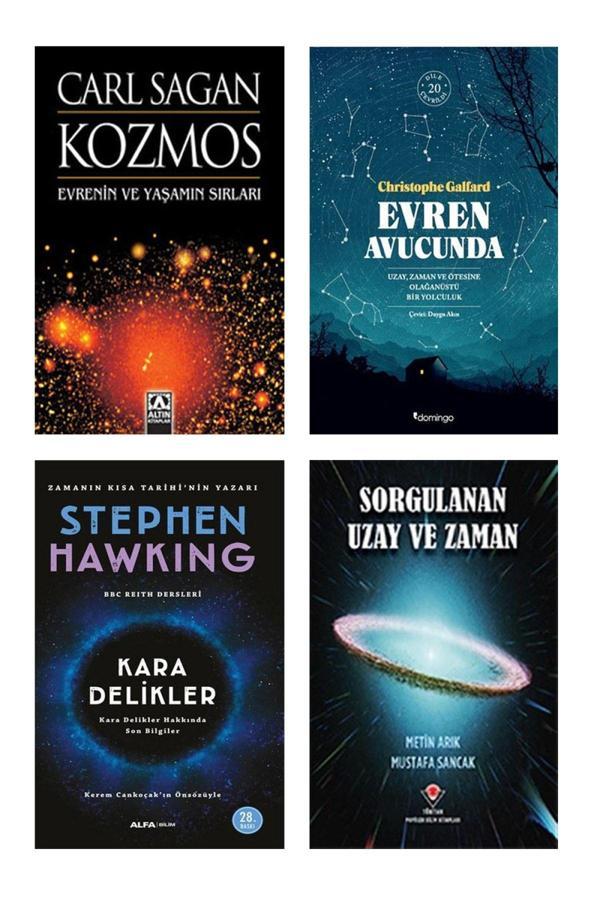 Altın Kitaplar Kozmos Carl Sagan + Sorgulanan Uzay Ve Zaman + Evren Avucunda + Kara Delikler Stephen Hawking / 4Lü - Altın Kitaplar - Image 1