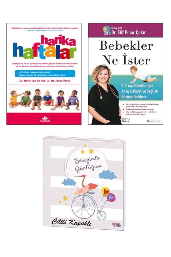 Koridor Yayıncılık Bebekler Ne İster Elif Pınar Çakır + Harika Haftalar Bebek Bakımı + Ciltli Bebek Günlüğü / 3Lü Set - Koridor Yayıncılık - Image 1