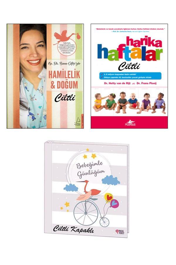 Destek Yayınları Tamamı Ciltli 3Lü Set / Hamilelik Ve Doğum Banu Çiftçi + Harika Haftalar + Ciltli Bebek Günlüğü - Destek Yayınları - Image 1