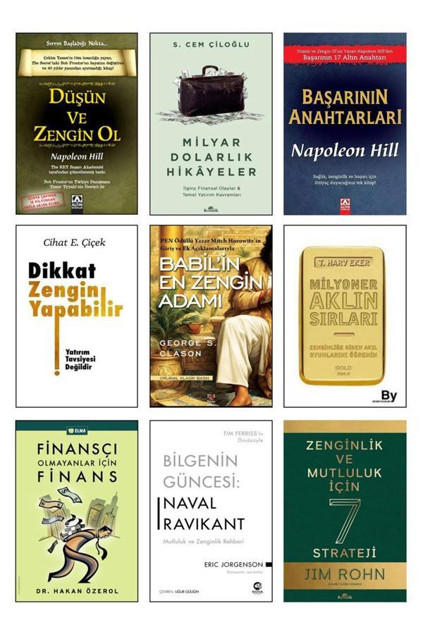 Altın Kitaplar Düşün Ve Zengin Ol Dikkat Zengin Yapabilir Finans Babil'İn En Zengin Adamı Milyoner Aklın Sırları - Altın Kitaplar - Image 1