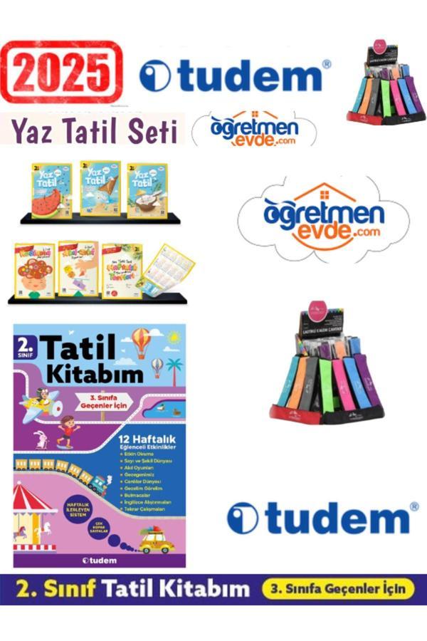Öğretmen Evde Yayınları Öğretmen Evde 2025 2.Sınıf 18 Parça Yaz Tatil+Mavideniz 2.Sınıf Yaz Tatil 12 Kitap+Kalemlik - Öğretmen Evde Yayınları - Image 1